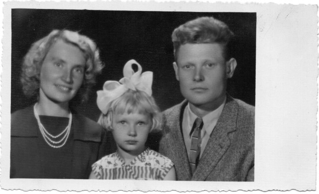 I with my mom and dad in 1961